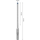 Bosch Professional EXPERT Hammerbohrer SDS-plus-7X, Ø 6mm, 50 Stück Arbeitslänge 100mm