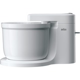 Braun Handmixer MultiMix 1 weiß, 400 Watt, mit 3 Liter Mixschüssel und MultiMix Ständer
