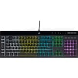 Corsair K55 RGB PRO, Gaming-Tastatur schwarz, DE-Layout, Rubberdome