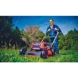 EINHELL Professional Akku-Rasenmäher GP-CM 36/47 S Li BL, 36Volt (2x18Volt) rot/schwarz, 4x Li-Ionen Akku 4,0Ah, mit Hinterradantrieb Vario Speed