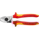 KNIPEX Kabelschere 95 26 165 , Schneid-Zange für Cu- und Al-Kabel, Öffnungsfeder, VDE