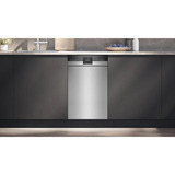 Siemens SR43ES24ME IQ300 , Spülmaschine schwarz/edelstahl (gebürstet), 45 cm, Home Connect
