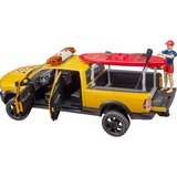 bruder RAM 2500 Power Wagon Life Guard, Modellfahrzeug gelb/schwarz, Inkl. Figur, Stand Up Paddle und Light & Sound Modul