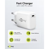 goobay USB-C PD GaN Schnellladegerät 25 Watt weiß, Power Delivery 3.0