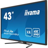 iiyama X4373UHSU-B1, Public Display schwarz, UltraHD/4K, VA, HDMI