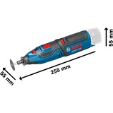 Bosch Professional Akku-Rotationswerkzeug GRO 12V-35 Professional, Multifunktions-Werkzeug blau/schwarz, ohne Akku und Ladegerät, in L-BOXX