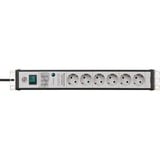 Brennenstuhl Premium-Line Steckdosenleiste 6-fach, 19" Format schwarz/hellgrau, 3 Meter, 60.000A Überspannungsschutz