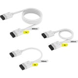 Corsair iCUE LINK Kabel-Kit, 600 / 200 / 100mm, gerade weiß, 5-teilig