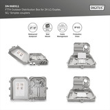 Digitus FTTH Distributionsbox für Außen - 24 LC/Duplex oder 24 SC/Simplex Kupplungen, Spleißbox 