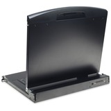 Digitus Modulare HD LCD KVM Konsole mit 17" TFT 1 Port VGA, KVM-Switch schwarz, schweizerisches Tastaturlayout, 1 Port VGA KVM-Anschluss, Touchpad
