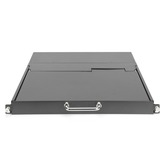 Digitus Modulare HD LCD KVM Konsole mit 17" TFT 1 Port VGA, KVM-Switch schwarz, schweizerisches Tastaturlayout, 1 Port VGA KVM-Anschluss, Touchpad