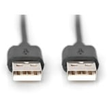 Digitus USB 2.0 Anschlusskabel USB-A (Stecker) > USB-A (Stecker) schwarz, 1,8 Meter