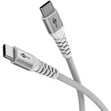 goobay Supersoftes USB 2.0 Textilkabel, USB-C Stecker > USB-C Stecker weiß, 2 Meter