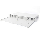 Digitus Glasfaser Spleißbox mit Schnellverschluss, leer ohne Frontblende, ausziehbar grau