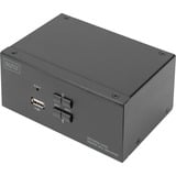 Digitus KVM-Switch DisplayPort 2x 1  schwarz, Dual Display