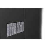 Digitus Patch-Halter zur Wandmontage, 483mm (19"), Halterung schwarz, 4 HE, tiefenverstellbar 250mm - 430mm