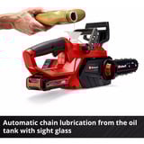 EINHELL Power X-Change Akku-Kettensäge GE-LC 18 Li Solo, 18Volt rot/schwarz, ohne Akku und Ladegerät