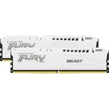 Kingston FURY DIMM 64 GB DDR5-5200 (2x 32 GB) Dual-Kit, Arbeitsspeicher weiß, KF552C40BWK2-64, FURY Beast, INTEL XMP