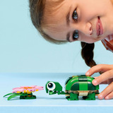 LEGO 31377 Creator 3-in-1 Schildkröte mit Seerose, Konstruktionsspielzeug 