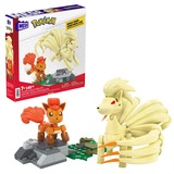 Mattel MEGA Pokémon Vulpix Evolutionsset, Konstruktionsspielzeug mit 2 beweglichen Actionfiguren