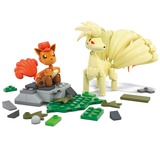 Mattel MEGA Pokémon Vulpix Evolutionsset, Konstruktionsspielzeug mit 2 beweglichen Actionfiguren