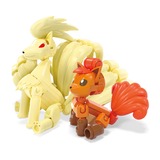 Mattel MEGA Pokémon Vulpix Evolutionsset, Konstruktionsspielzeug mit 2 beweglichen Actionfiguren