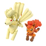 Mattel MEGA Pokémon Vulpix Evolutionsset, Konstruktionsspielzeug mit 2 beweglichen Actionfiguren