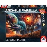 Schmidt Spiele Michele Farella: Kosmische Farbenpracht - Reise ins Weltall, Puzzle 1000 Teile