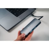 Verbatim USB-C Pro Multiport-Hub CMH-09, 9 Port , Dockingstation grau, HDMI, RJ-45, 3x USB-A, 2x USB-C, SD, microSD