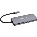 Verbatim USB-C Pro Multiport-Hub CMH-09, 9 Port , Dockingstation grau, HDMI, RJ-45, 3x USB-A, 2x USB-C, SD, microSD