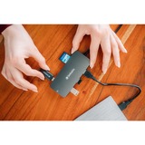 Verbatim USB-C Pro Multiport-Hub CMH-09, 9 Port , Dockingstation grau, HDMI, RJ-45, 3x USB-A, 2x USB-C, SD, microSD