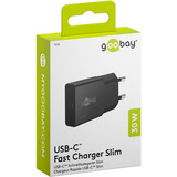 goobay USB-C PD GaN Schnellladegerät Slim (30 W) schwarz