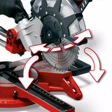 EINHELL Zug-Kapp-und Gehrungssäge TC-SM 2534/1 Dual, Kapp- und Gehrungssäge rot/schwarz, 2.100 Watt