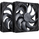 Noctua NF-A14x25 G2 PWM Sx2-PP chromax.black, Gehäuselüfter PWM-Anschluss, 2 Lüfter, 140 mm