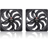 Noctua NF-A14x25 G2 PWM Sx2-PP chromax.black, Gehäuselüfter PWM-Anschluss, 2 Lüfter, 140 mm