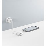 goobay USB-C Dual-Schnellladegerät Nano, PD, GaN, 35 Watt weiß, 2x USB-C, Power Delivery 3.0