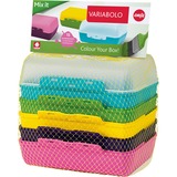 Emsa VARIABOLO Lunch-Box, 3er-SET mehrfarbig, 6 Halbschalen =  3 komplette Boxen