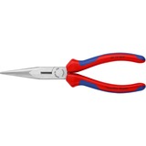 KNIPEX Flachrundzange 26 12 200, Greifzange rot/blau, gezahnte Griffflächen