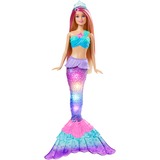 Mattel Barbie Malibu Zauberlicht Meerjungfrau mit Leuchtfunktion, Puppe 