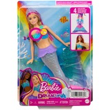 Mattel Barbie Malibu Zauberlicht Meerjungfrau mit Leuchtfunktion, Puppe 