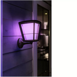 Philips White & Color Ambiance Econic Outdoor stehende Wandleuchte, LED-Leuchte schwarz