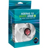 RAIJINTEK AGERAS 12 WHITE ARGB-3, Gehäuselüfter weiß