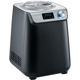 Severin Kompakt Eismaschine & Joghurtbereiter EZ 7407 schwarz (matt)/silber, für 1.200ml Eiscreme, 135 Watt Kompressor