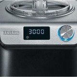 Severin Kompakt Eismaschine & Joghurtbereiter EZ 7407 schwarz (matt)/silber, für 1.200ml Eiscreme, 135 Watt Kompressor