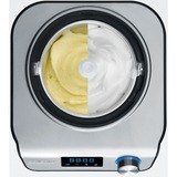 Severin Kompakt Eismaschine & Joghurtbereiter EZ 7407 schwarz (matt)/silber, für 1.200ml Eiscreme, 135 Watt Kompressor