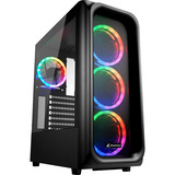 Sharkoon TK5M RGB Generalüberholt, Tower-Gehäuse schwarz, Gehärtetes Glas