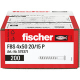 fischer Betonschraube FBS 4x50 20/15 Panhead TX 200 Stück, verzinkt