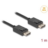 DeLOCK Kabel DisplayPort 2.1 Stecker > DisplayPort Stecker, 16K, 80 Gbps schwarz, 1 Meter
