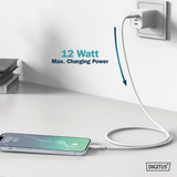 Digitus USB 2.0 Silikon-Kabel USB-A > Lightning, MFI zertifiziert weiß, 2 Meter, PD, Laden mit bis zu 12 Watt