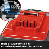 EINHELL Akku Power-X-Change Plus 18Volt 3,0Ah SEALED rot/schwarz, IP57, wasserfest, Kurzschlusssicherung